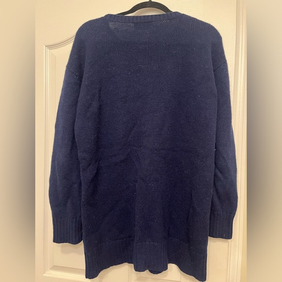**PRADA** Vintage Long Alpaca Crewneck Sweater in Navy - Picture 2 of 8